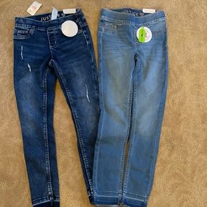 Justice never worn slim jeans size 8